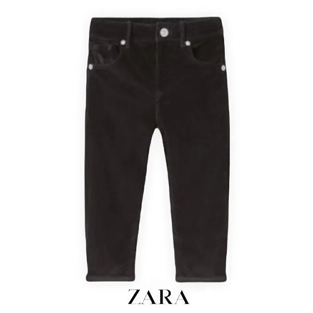ZARA Kids | Black | CORDUROY SLIM FIT PANTS